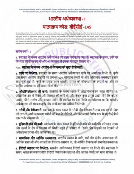 IGNOU BECE-145 Solved Assignment 2024-25 Hindi Medium - Image 2