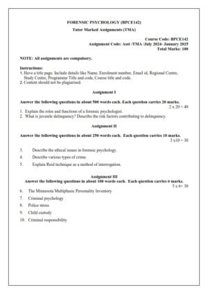 IGNOU BPCE-142 Solved Assignment 2024-25 English Medium