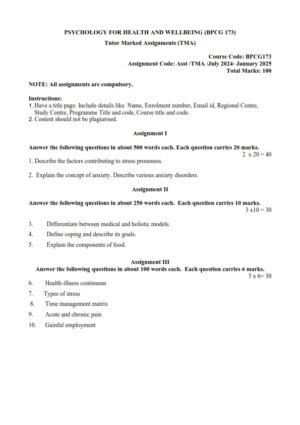 IGNOU BPCG-173 Solved Assignment 2024-25 English Medium