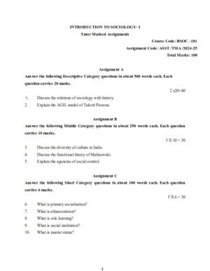 IGNOU BSOC-101 Solved Assignment 2024-25 English Medium