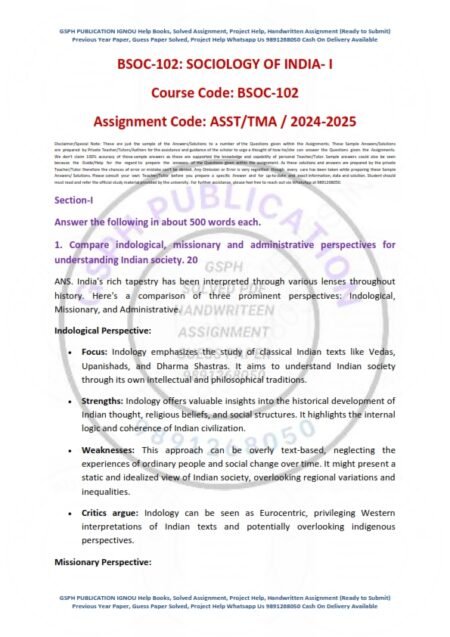 IGNOU BSOC-102 Solved Assignment 2024-25 English Medium - Image 2