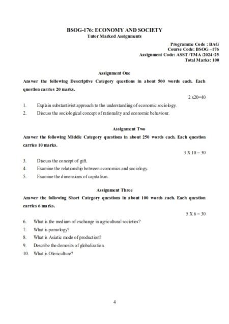 IGNOU BSOG-176 Solved Assignment 2024-25 English Medium
