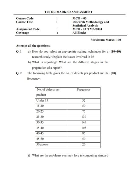 IGNOU MCO Third Semester Solved Assignment 2024 English Medium