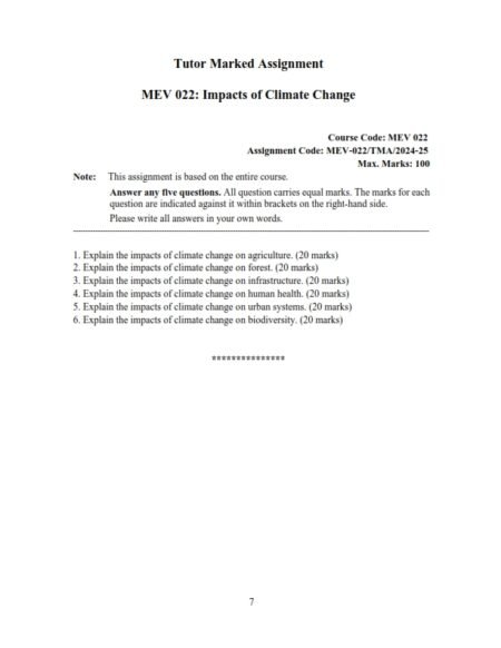 IGNOU MEV-22 Solved Assignment 2024-25 English Medium