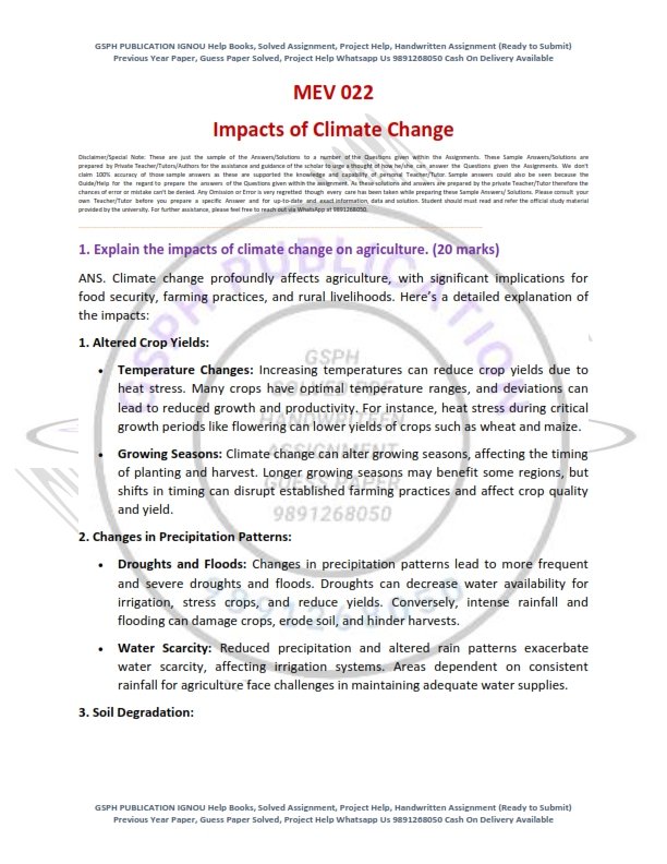 IGNOU MEV-22 Solved Assignment 2024-25 English Medium