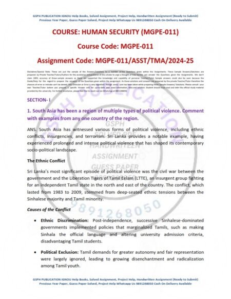 IGNOU MGPE-011 Solved Assignment 2024-25 English Medium