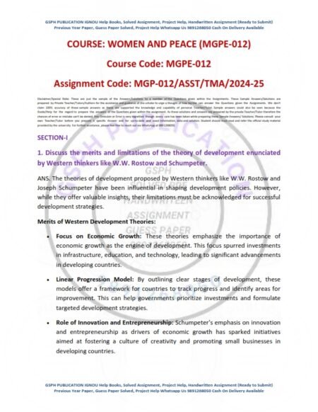 IGNOU MGPE-012 Solved Assignment 2024-25 English Medium