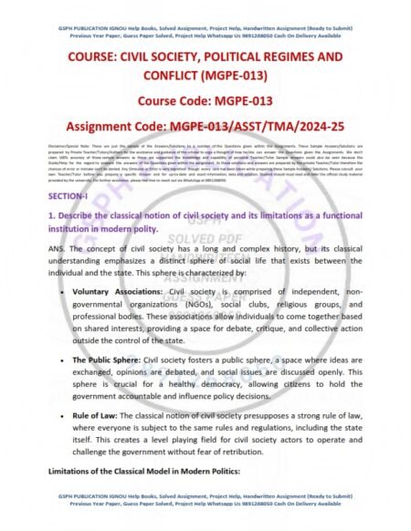 IGNOU MGPE-013 Solved Assignment 2024-25 English Medium - Image 2