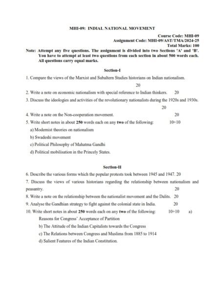 IGNOU MHI-09 Solved Assignment 2024-25 English Medium