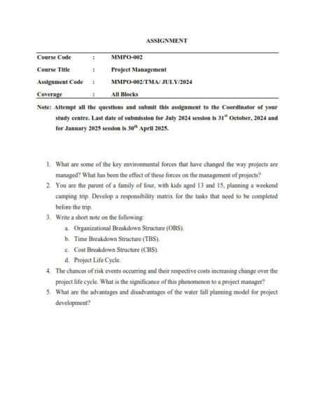 IGNOU MMPO-02 Solved Assignment 2024-25 English Medium