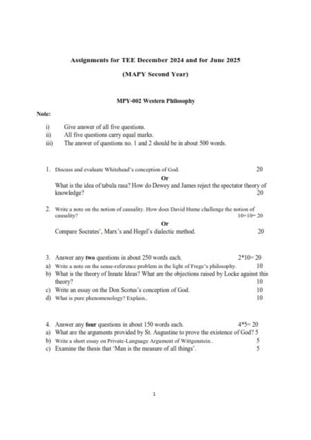 IGNOU MPY-02 Solved Assignment 2024-25 English Medium