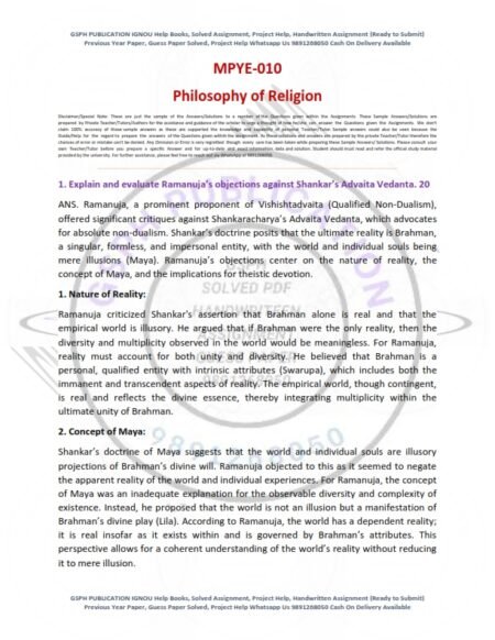 IGNOU MPYE-10 Solved Assignment 2024-25 English Medium - Image 3
