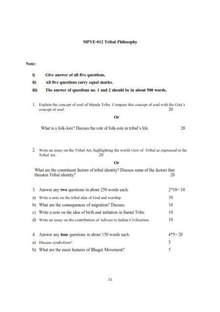 IGNOU MPYE-12 Solved Assignment 2024-25 English Medium