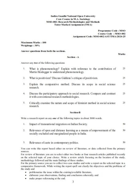IGNOU MSO-02 Solved Assignment 2024-25 English Medium