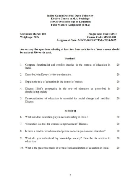 IGNOU MSOE-01 Solved Assignment 2024-25 English Medium