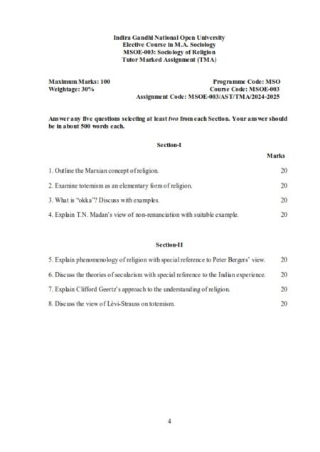 IGNOU MSOE-03 Solved Assignment 2024-25 English Medium