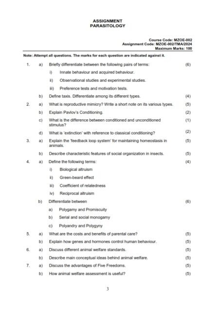 IGNOU MZOE-002 Solved Assignment 2024 English Medium