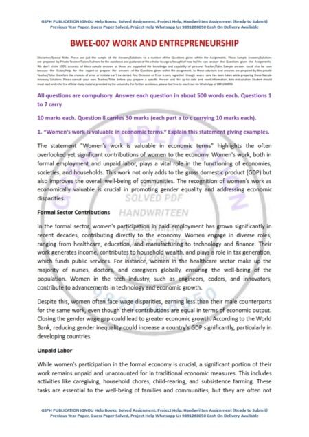 IGNOU BWEE-07 Solved Assignment 2024-25 English Medium - Image 2