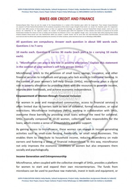 IGNOU BWEE-08 Solved Assignment 2024-25 English Medium