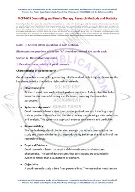 IGNOU MFCT-05 Solved Assignment 2024-25 English Medium