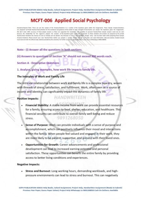 IGNOU MFCT-06 Solved Assignment 2024-25 English Medium - Image 2