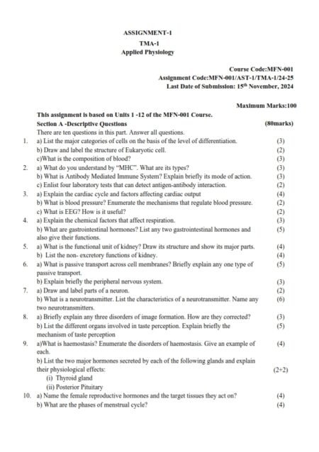 IGNOU MFN-001 Solved Assignment 2024-25 English Medium