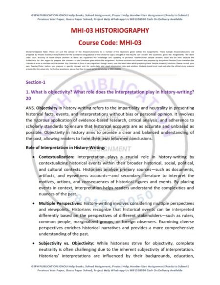 IGNOU MHI-03 Solved Assignment 2024-25 English Medium - Image 2