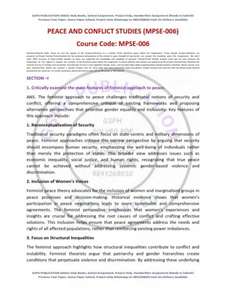 IGNOU MPSE-06 Solved Assignment 2024-25 English Medium - Image 2