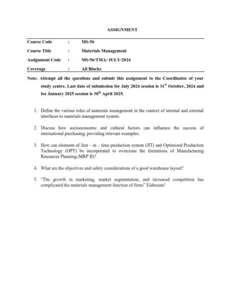 IGNOU MS-56 Solved Assignment 2024-25 English Medium