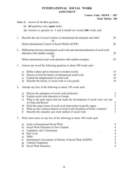IGNOU MSWE-07 Solved Assignment 2024-25 English Medium