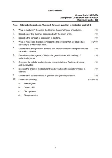 IGNOU MZO-04 Solved Assignment 2024 English Medium