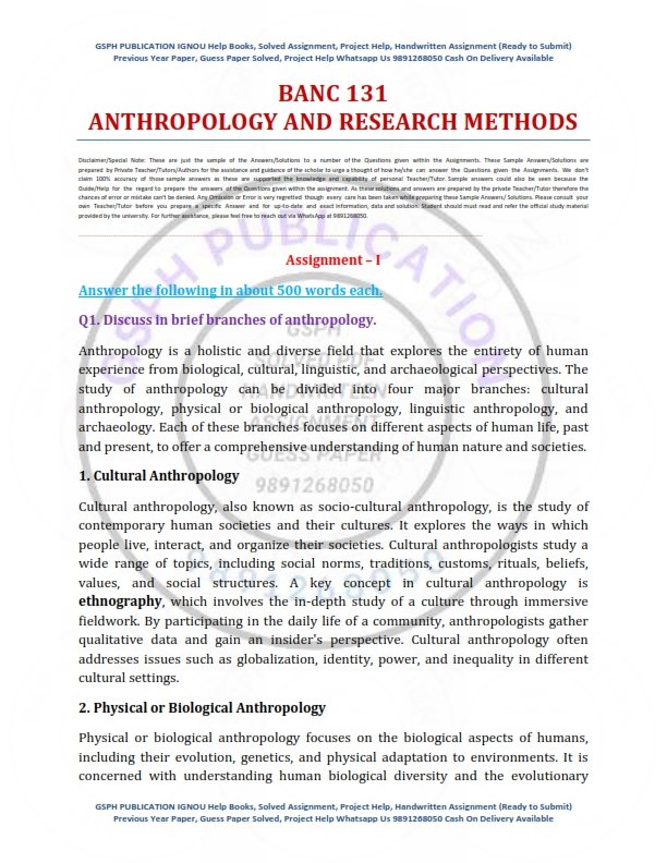 IGNOU BANC-131 Solved Assignment 2024-25 English Medium
