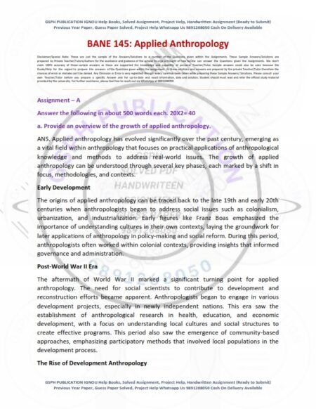 IGNOU BANE-145 Solved Assignment 2024-25 English Medium - Image 2