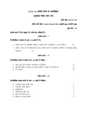 IGNOU BANE-146 Solved Assignment 2024-25 Hindi Medium