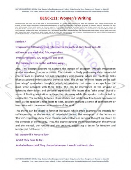 IGNOU BEGC-111 Solved Assignment 2024-25 English Medium - Image 3