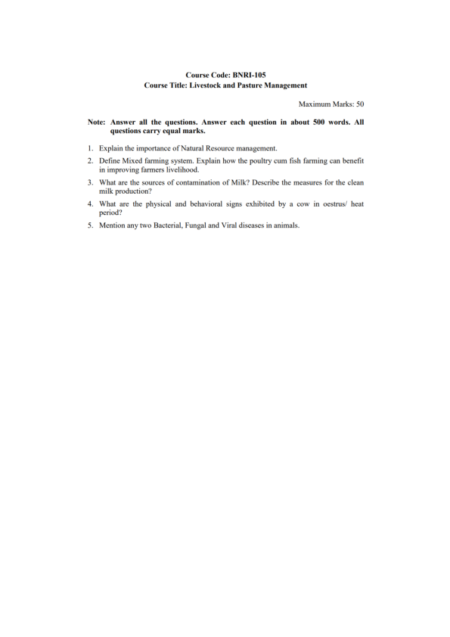 IGNOU BNRI-105 Solved Assignment 2024-25 English Medium
