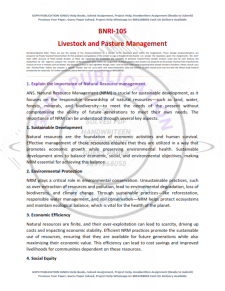 IGNOU BNRI-105 Solved Assignment 2024-25 English Medium - Image 2