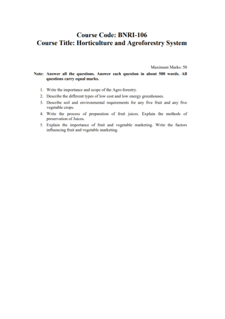 IGNOU BNRI-106 Solved Assignment 2024-25 English Medium