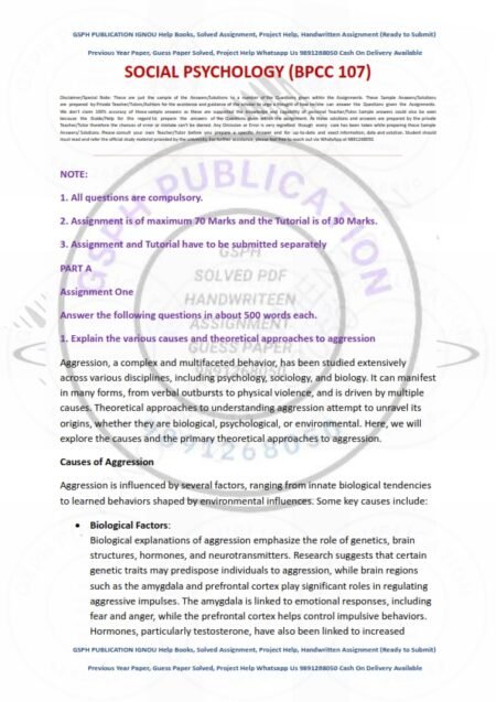 IGNOU BPCC-107 Solved Assignment 2024-25 English Medium