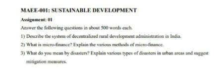 IGNOU MAEE-001 Solved Assignment 2024 English Medium
