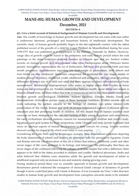 IGNOU MANE-002 Previous Year Solved Question Paper English Mebdium (Decebmer 2021)