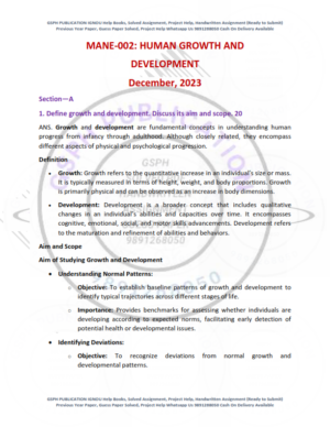 IGNOU MANE-002 Previous Year Solved Question Paper English Mebdium (Decebmer 2023)