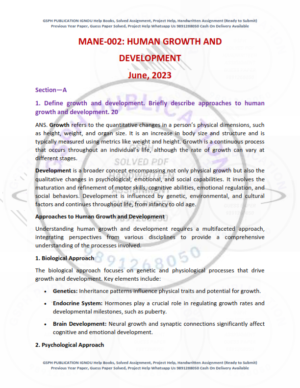 IGNOU MANE-002 Previous Year Solved Question Paper English Mebdium (June 2023)