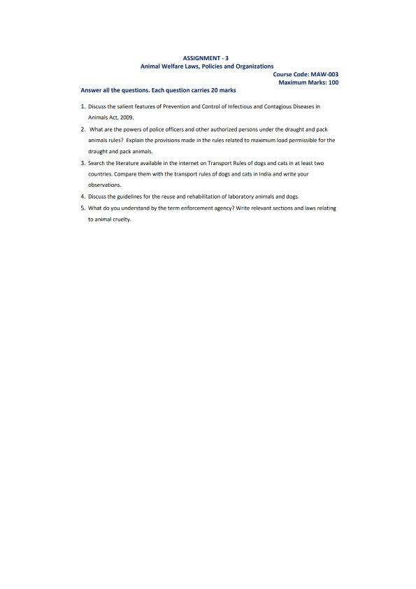 IGNOU MAW-003 Solved Assignment 2024-25 English Medium