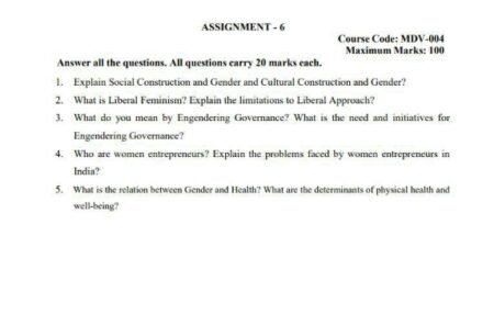 IGNOU MDV-04 Solved Assignment 2024-25 English Medium