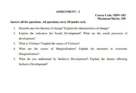 IGNOU MDV-102 Solved Assignment 2024-25 English Medium