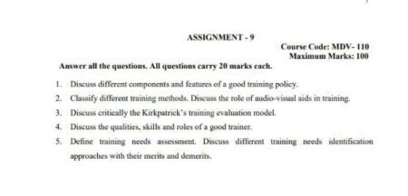 IGNOU MDV-110 Solved Assignment 2024-25 English Medium