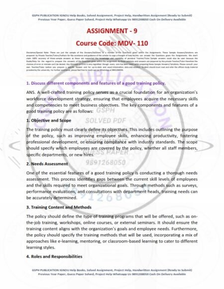 IGNOU MWG-010 Solved Assignment 2024-25 English Medium - Image 2