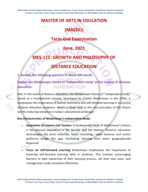 IGNOU MES-111 Previous Year Solved Question Paper English Medium (June 2023)