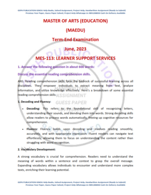 IGNOU MES-113 Previous Year Solved Question Paper English Medium (June 2023)